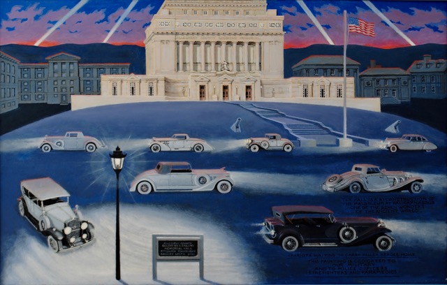 Soldiers and Sailors Memorial Hall, 2019, oil on canvas, 28 x 44
