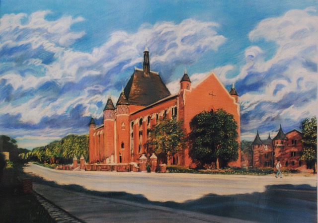 Central Catholic High School, 1991, pastel