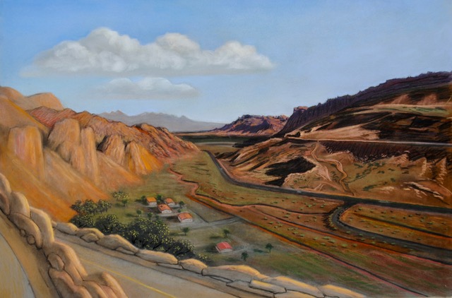 From Arches to Moab, 1977/2021, pastel, 26.5 x 39.5