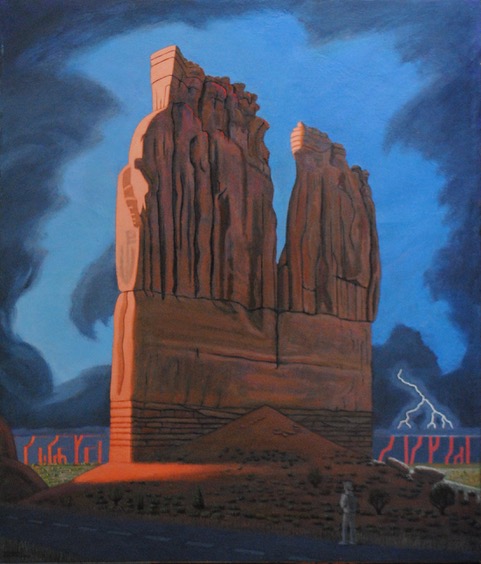 A Storm in Arches, 2023, oil on canvas, 42 x 35
