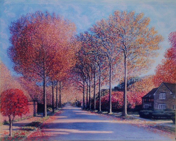 Autumn on Devonshire, 1997, pastel, 21 x 27