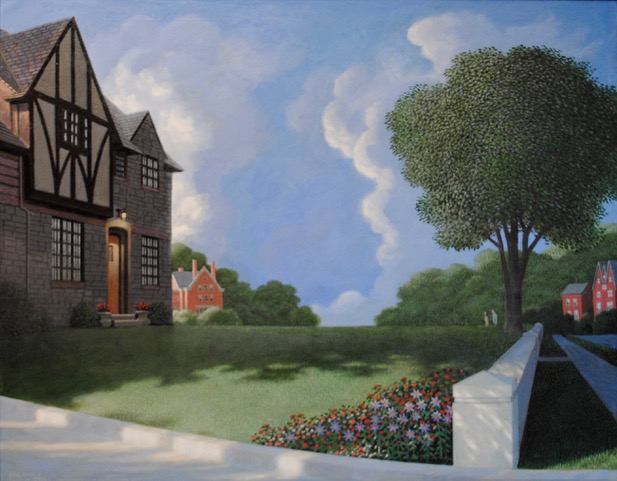 Morning Light on Bayard Avenue, 2024, oil on canvas, 30 x 38