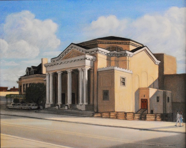 Pittsburgh Playhouse (formerly Tree of Life Synagogue), 2007, pastel, 15.5 x 19.75