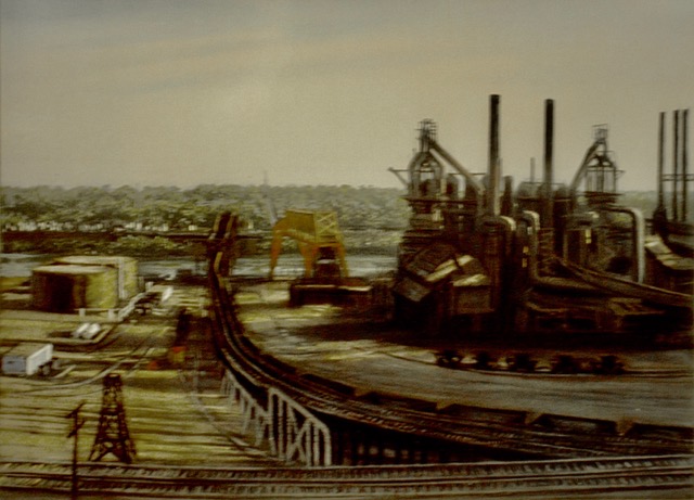 "Carrie" Furnace, 1984, pastel, 18 x 24