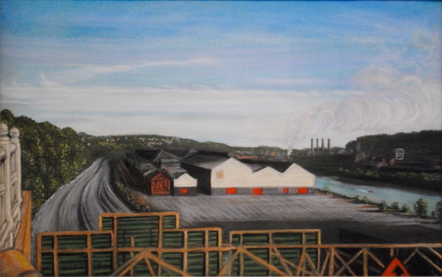 Mon Valley View, 1985, pastel, 13.25 x 21.5