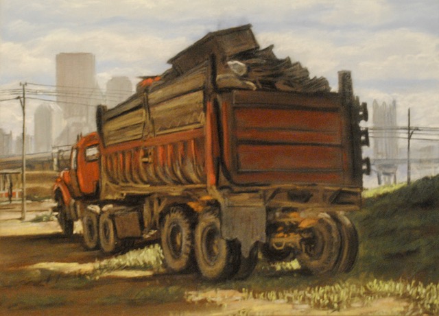 Truck, 1985, pastel, 9 x 12