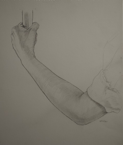 Carole’s Left Arm and Hand Gripping, for Cupid,  8/17/1982, graphite