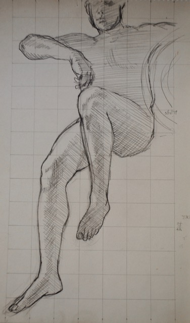 Self-Drawing for River God, 5/16/1979, 14 x 8.5