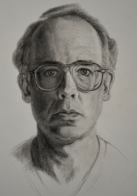 Self-Portrait, 1991, graphite, 9.5 x 6